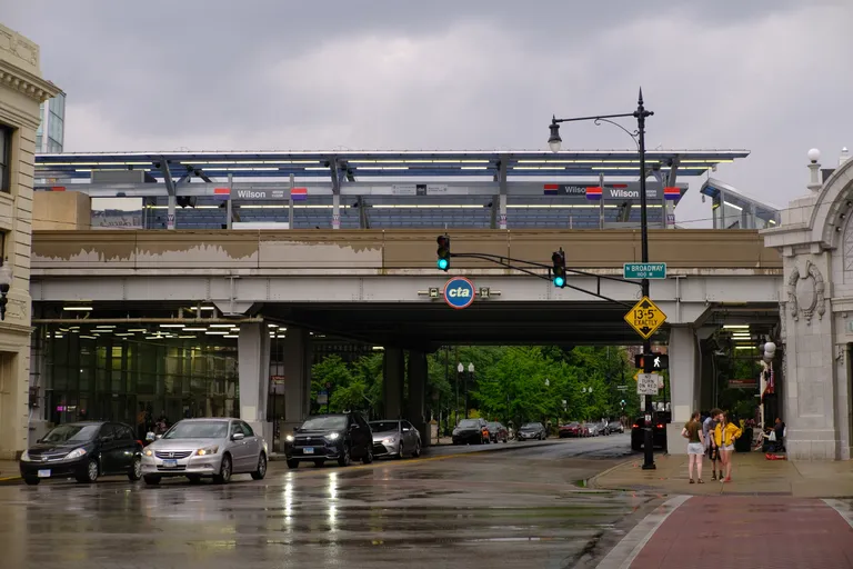 Wilson Station on the red and purple lines