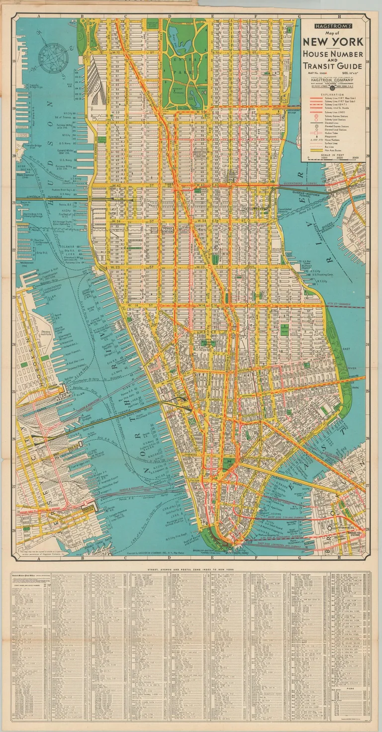 Hagstrom's map of Lower Manhattan